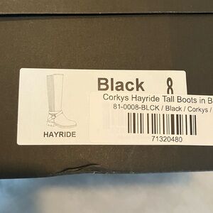 Corky’s Hey Girl black Hayride tall boots size 8